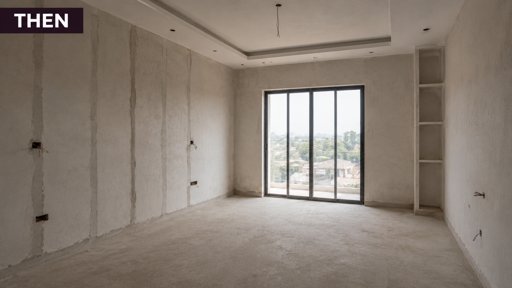 Finished interior space